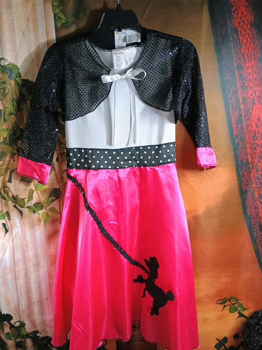 GUC PMG Girls 10-12 Pink, White & Black Poodle Dress Costume + Jacket Retro 50s